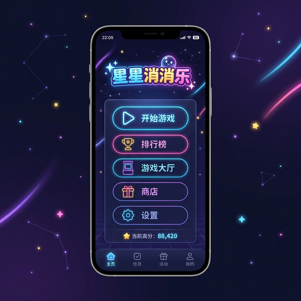 互动休闲小游戏 UI